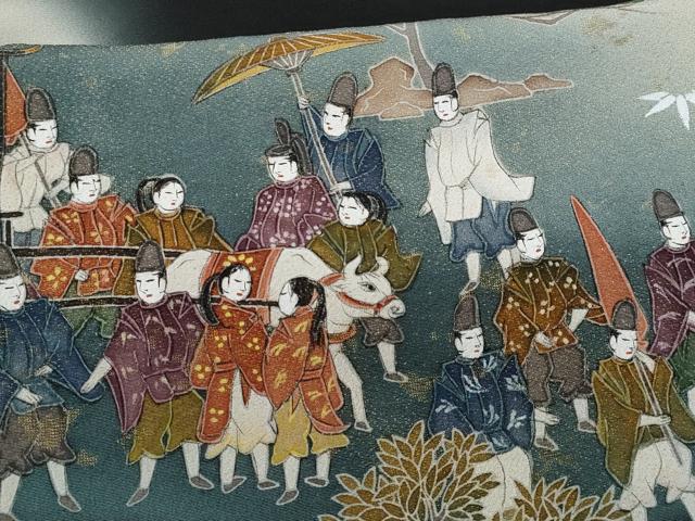 平和屋着物■豪華黒留袖 作家物 遠山人物風景文 金彩 正絹 逸品 CABF0943fb