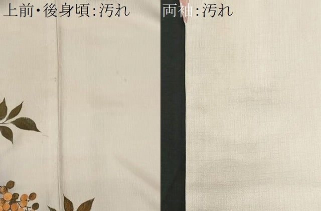 平和屋着物■訪問着 刺繍 南天枝葉文 暈し染め 正絹 逸品 CABF0952fb