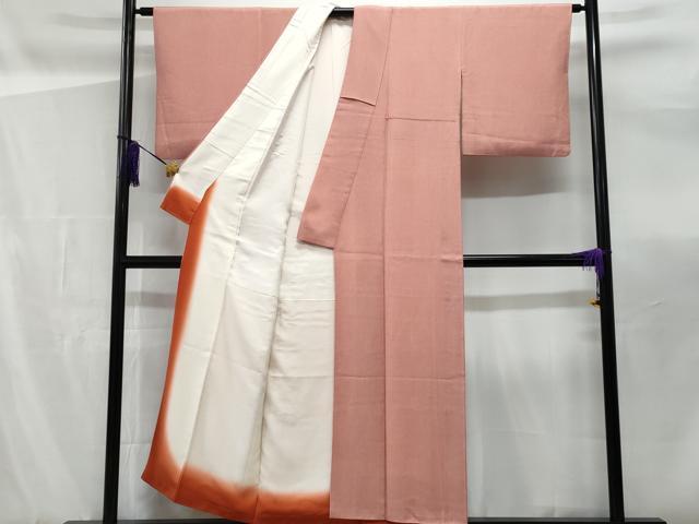 平和屋着物■江戸小紋 樋口実作 万筋 赤色×白色 正絹 逸品 CABF0964fb