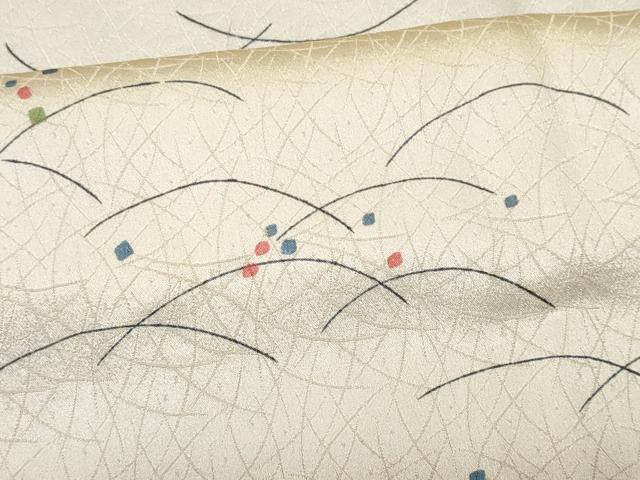 平和屋着物■上質な小紋 絞り 芝草文 暈し染め 正絹 逸品 CABF1122fb