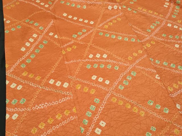平和屋着物■上質な小紋 絞り 幾何学文様 正絹 逸品 CABF1125fb