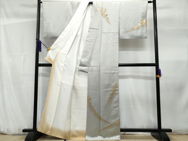 平和屋着物■訪問着 駒刺繍 遠山文 金銀彩 正絹 逸品 CABF1162fb
