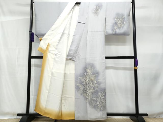 平和屋着物■訪問着 刺繍 草木文 暈し染め 正絹 逸品 CABF1166fb