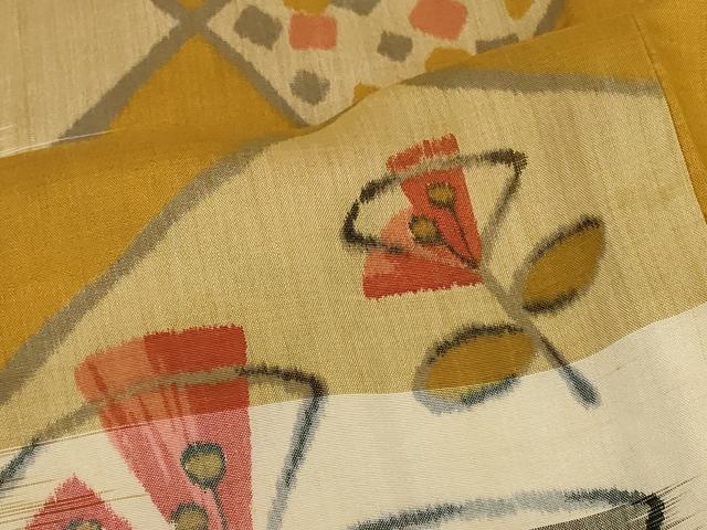 平和屋着物#アンティーク 大正ロマン 羽織 銘仙 吉祥草花文 正絹 逸品 未使用 CABF1215in