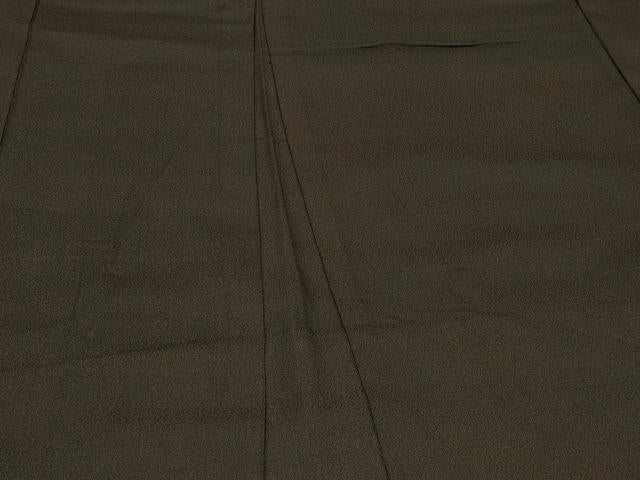 平和屋着物#男性 長羽織 紬地 単衣 黒地 正絹 逸品 CABF1218in