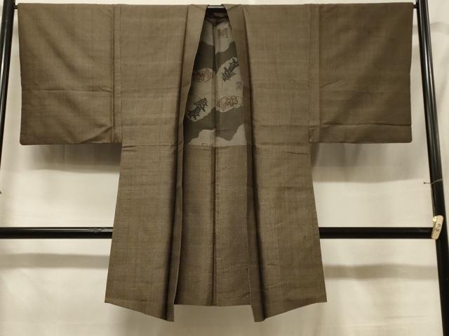 平和屋着物#男性 本場大島紬 長羽織 80亀甲 総詰め 正絹 逸品 CABF1231in