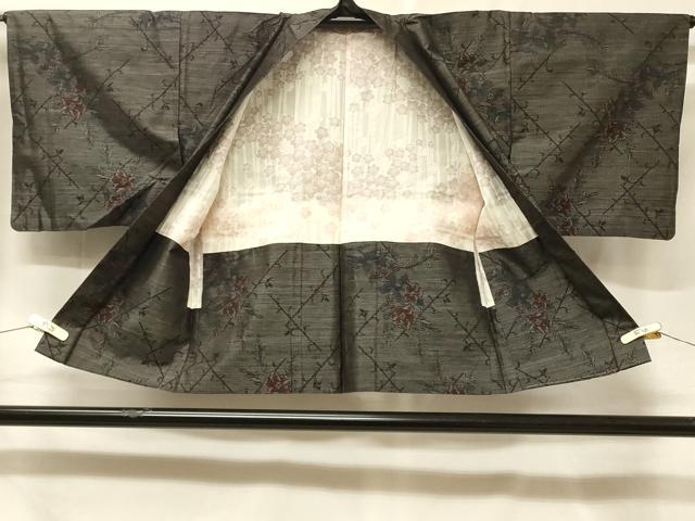平和屋着物#本場大島紬 羽織 草花文 正絹 逸品 CABF1236in