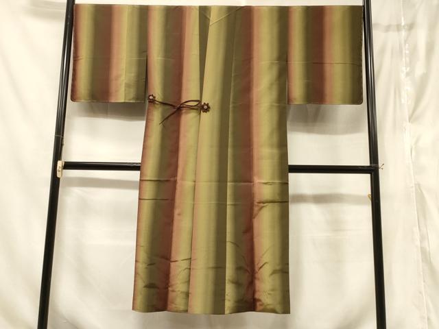 平和屋着物#道中着 紬地 間道 正絹 逸品 未使用 CABF1254in
