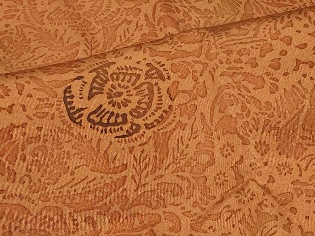 平和屋着物#道中着 型染め 更紗花文 正絹 逸品 CABF1271in