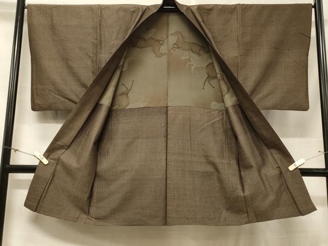 平和屋着物#男性 本場大島紬 長羽織 絣文様 正絹 逸品 CABF1273in