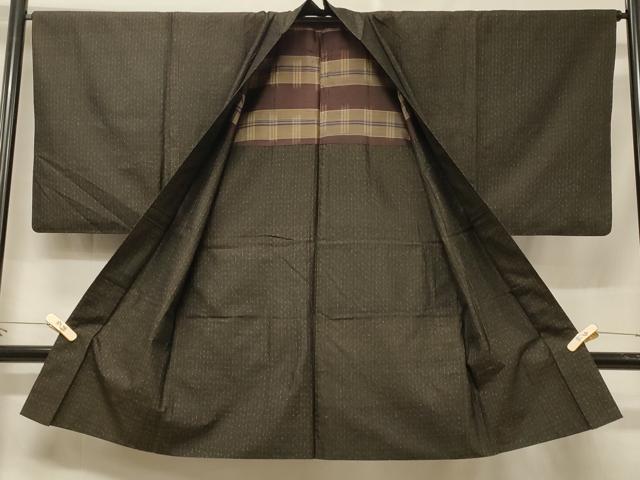 平和屋着物#男性 長羽織 格子柄 正絹 逸品 CABF1276in