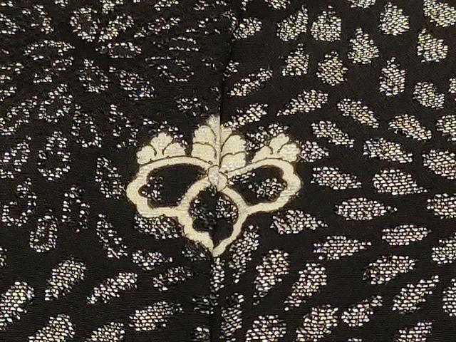 平和屋着物#羽織 寿光織 菊づくし 黒地 金銀糸 正絹 逸品 CABF1278in