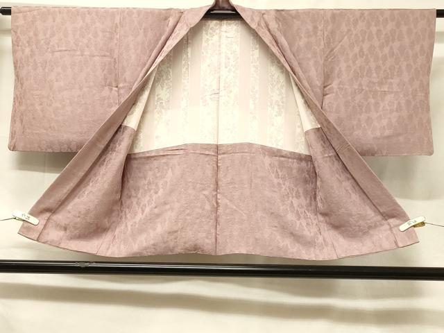 平和屋着物#羽織 色無地 樹林地紋 白茶色 正絹 逸品 CABF1279in