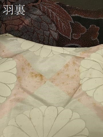平和屋着物#羽織 花唐草文 黒地 金糸 正絹 逸品 CABF1300in