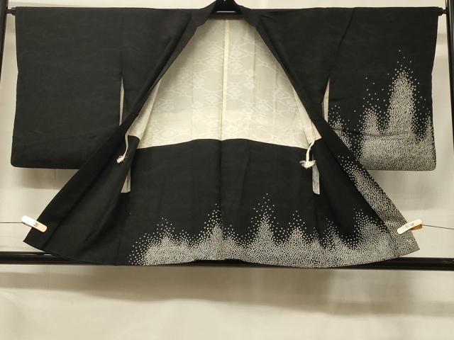 平和屋着物#羽織 霞文 黒地 正絹 逸品 CABF1324in