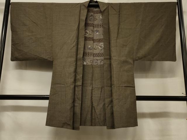 平和屋着物#男性 本場大島紬 長羽織 絣文様 正絹 逸品 CABF1349in