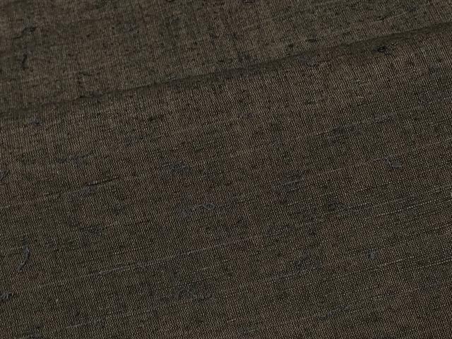 平和屋着物#男性 羽織 紬地 黒橡色 正絹 逸品 CABF1351in