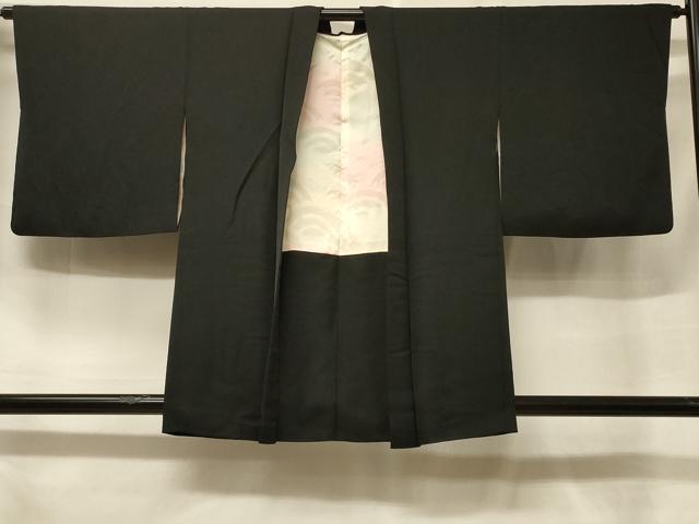 平和屋着物#羽織 総刺繍 草花文 黒地 正絹 逸品 CABF1354in