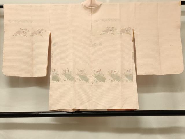 平和屋着物#羽織 扇面草花文 金銀糸 正絹 逸品 CABF1378in