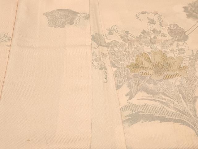 平和屋着物#羽織 寿光織 草花文 金銀糸 正絹 逸品 CABF1379in
