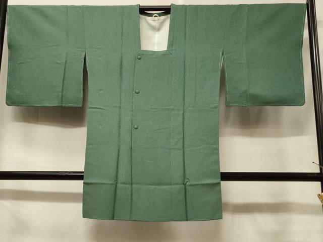 平和屋着物#道行コート 色無地 霞地紋 薄青色 ロング丈 正絹 逸品 未使用 CABF1385in
