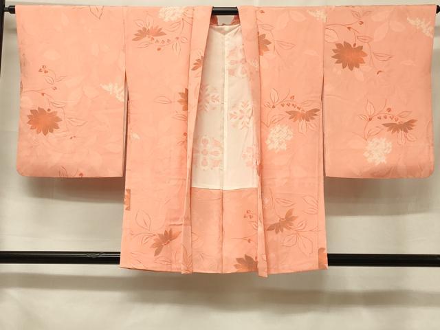 平和屋着物＃羽織　地紋起こし　切嵌舞葉文　正絹　逸品　未使用　CABF1290in 平和屋着物＃羽織 地紋起こし 切嵌舞葉文 正絹 逸品 未使用 CABF1290in