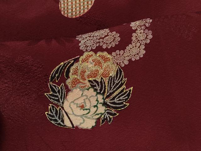 平和屋着物#道行コート 草花丸文 金彩 ロング丈 正絹 逸品 CABF1418in