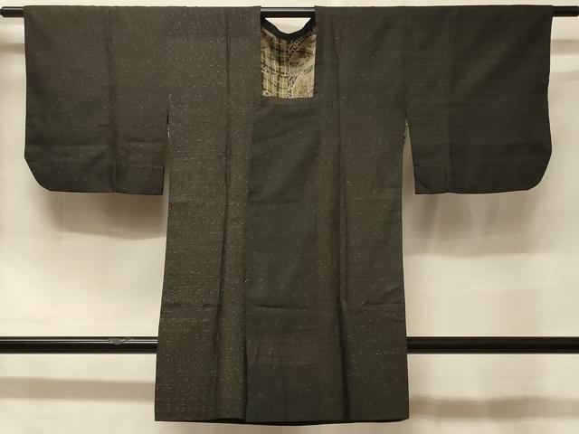 平和屋着物#道行コート 横段文 ロング丈 正絹 逸品 CABF1425in