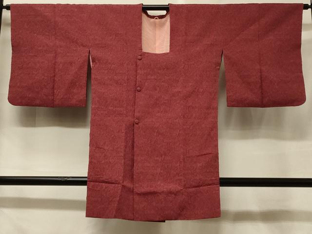 平和屋着物#道行コート ふくれ織 霞文 ロング丈 正絹 逸品 CABF1429in