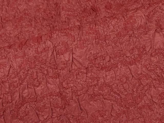 平和屋着物#道行コート ふくれ織 霞文 ロング丈 正絹 逸品 CABF1429in