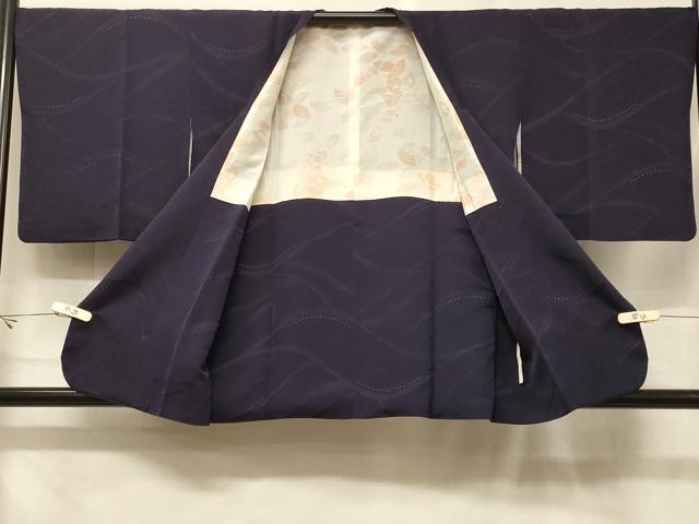 平和屋着物#道行コート 流水文 正絹 逸品 CABF1447in
