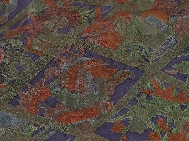 平和屋着物#道中着 菱正倉院花鳥文 金彩 正絹 逸品 CABF1467in