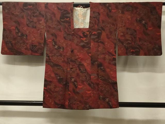 平和屋着物#道行コート ふくれ織 道長吉祥花文 金彩 正絹 逸品 CABF1470in