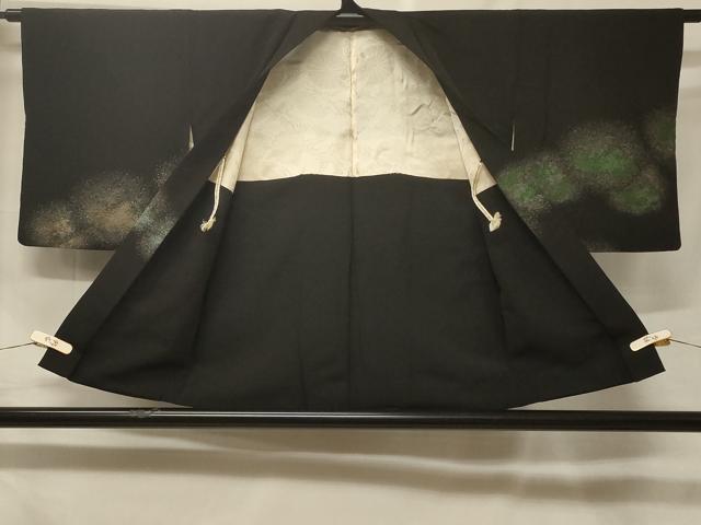 平和屋着物#羽織 寿光織 霞文 黒地 金銀糸 正絹 逸品 CABF1511in