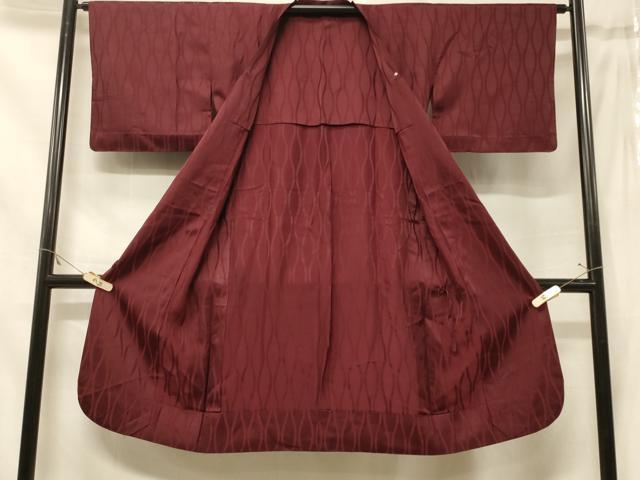 平和屋着物#道行コート 雨コート 単衣 立涌地紋 ロング丈 正絹 逸品 CABF1524in