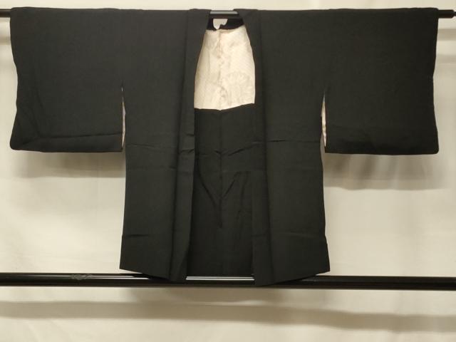 平和屋着物#羽織 寿光織 草花文 黒地 金銀糸 正絹 逸品 CABF1537in