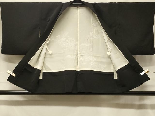 平和屋着物#羽織 南天文 黒地 金彩 正絹 逸品 CABF1542in