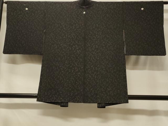 平和屋着物#羽織 寿光織 霞文 黒地 正絹 逸品 CABF1581in