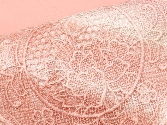 平和屋着物■訪問着 作家物 総刺繍 雪輪花文 暈し染め 金彩 正絹 逸品 CABF1691th