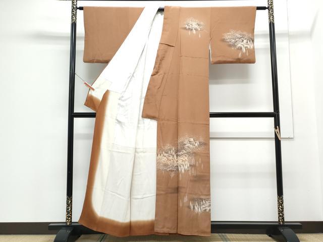 平和屋着物■訪問着 風景文 暈し染め 正絹 逸品 CABF1694th