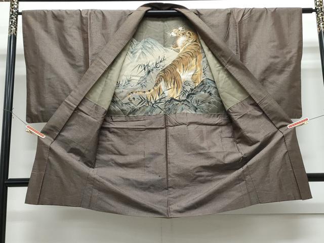 平和屋着物■男性 本場大島紬 アンサンブル 80亀甲 総詰め 正絹 逸品 CABF1710th