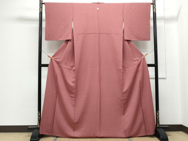 平和屋着物■上質な色無地 長春色 正絹 逸品 CABF1734th