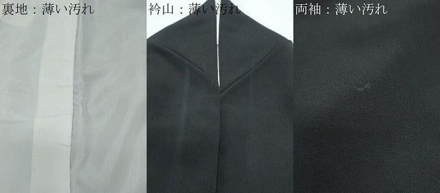 平和屋着物■豪華黒留袖 駒刺繍 扇面花鳥文 金彩 正絹 逸品 CABF1755th