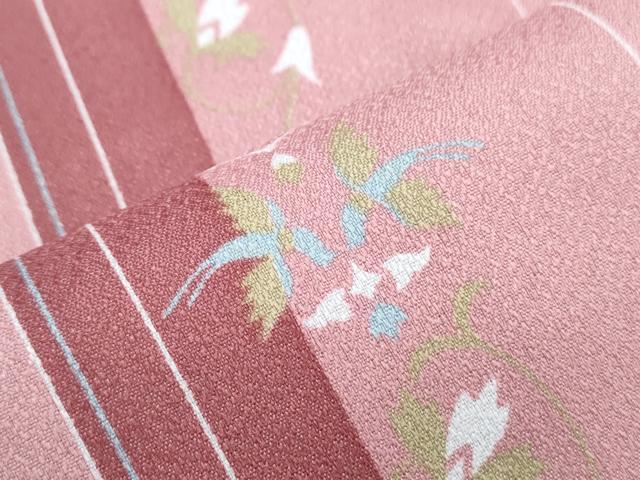 平和屋着物■小紋 花鳥間道 洗える着物 CABF1784th