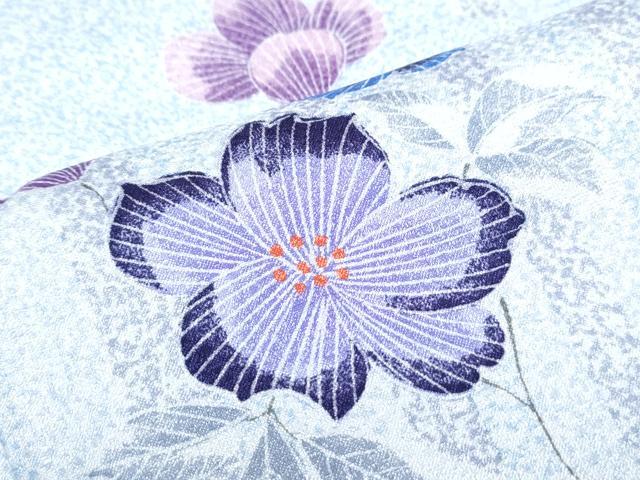 平和屋着物■小紋 草花文 洗える着物 CABF1787th