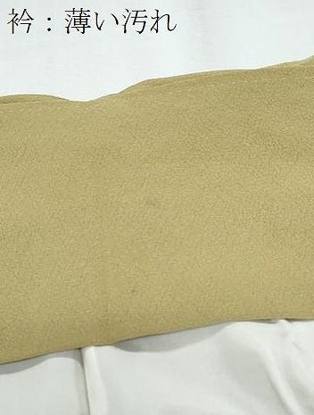 平和屋着物■上質な色無地 抹茶色 正絹 逸品 CABF1836th