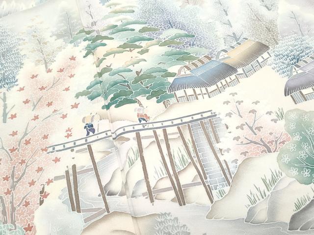 平和屋着物■豪華色留袖 作家物 人物風景文 暈し染め 正絹 逸品 CABF1847th