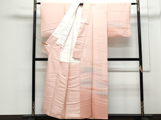 平和屋着物■訪問着 作家物 霞文 暈し染め 銀彩 正絹 逸品 CABF1852th