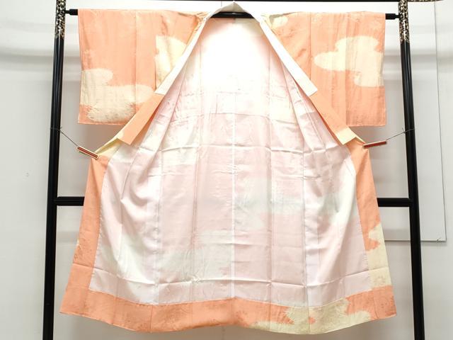 平和屋着物■長襦袢 袷 絞り 草花地紋 正絹 逸品 CABF1858th