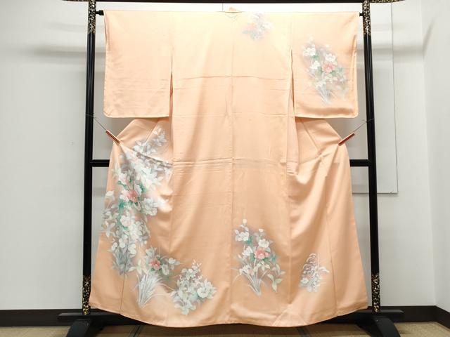 平和屋着物■訪問着 刺繍 草花文 暈し染め 正絹 逸品 CABF1903th